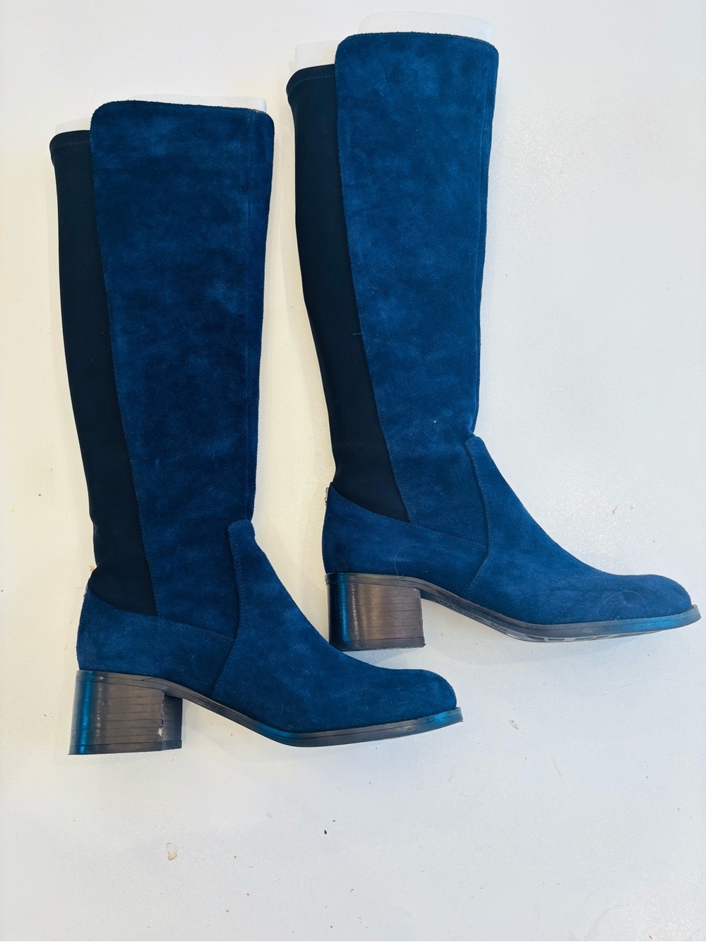 Vince Camuto Tall  Leather Suede Over-the-Knee Boots in Deep Teal Blue size 7